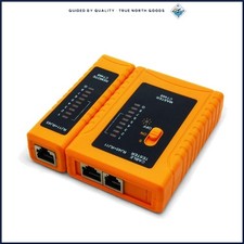Compact Network Tester for Ethernet Cables with Battery Operation  Display