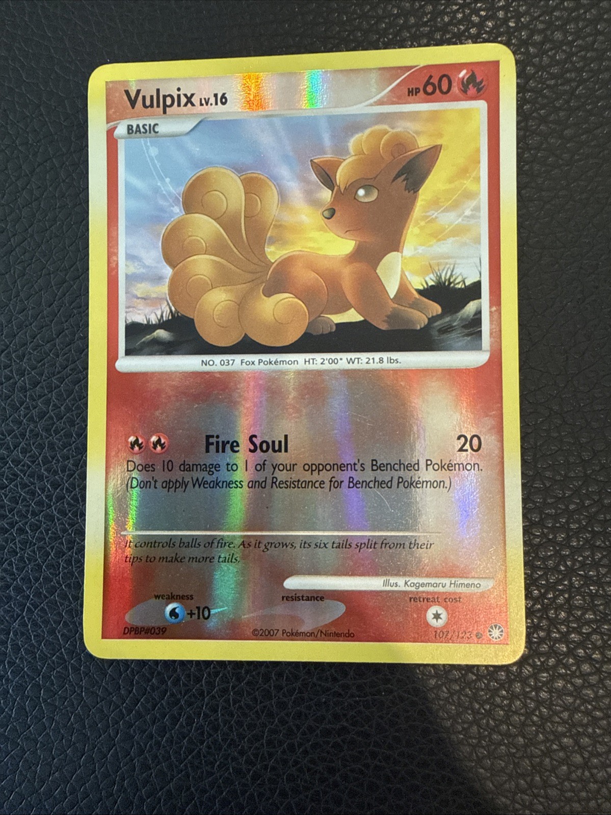 Vulpix 107/123 Reverse Holo - Mysterious Treasures (2007) Vintage Pokémon NM/LP
