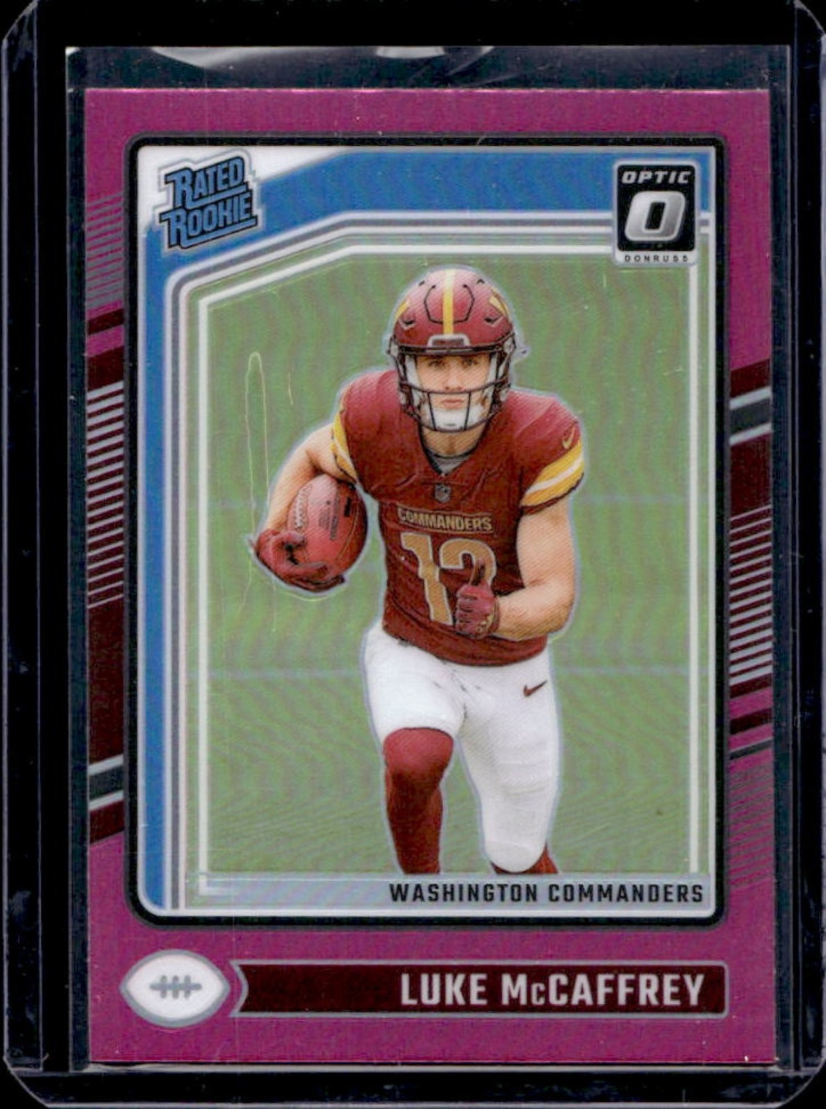 2024 Donruss Optic Luke McCaffrey Pink Rated Rookie #268 Commanders