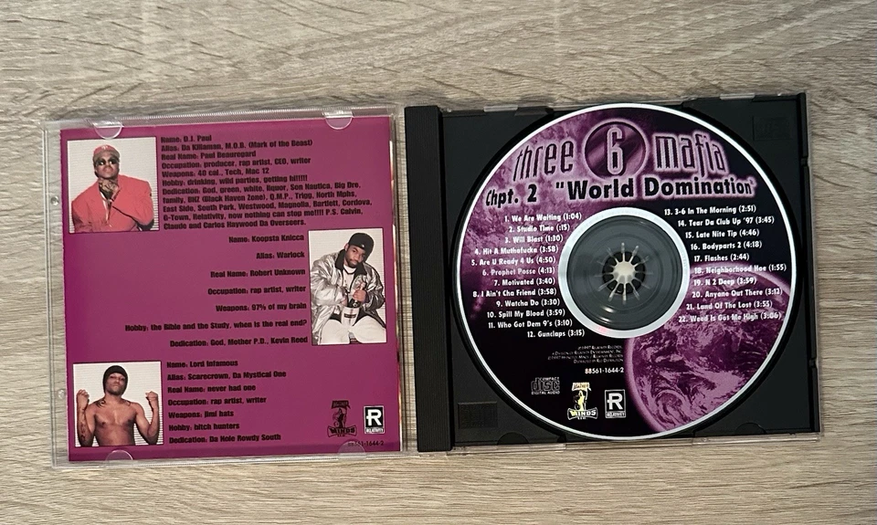 Vintage Rare Iconic 1990’s Rap/Hip-Hop CD’s Lot 2Pac Bone Thugs Three 6 Mafia Foto 3 de 4