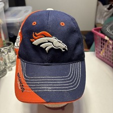 Denver Broncos NFL Team Apparel stitched logo blue orange strap back hat cap