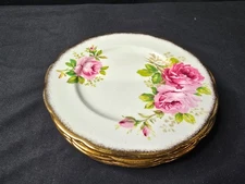 Royal Albert  American Beauty  Dessert Plates Set of 6 - 7 1/8 "