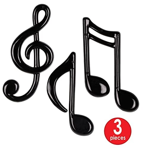 Molded Plastic Musical Notes (black) (3/Pkg) - Image 4 of 4
