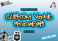 Personalised Name Vinyl Sticker Decal Custom Text Fancy Font Car Window Bottle