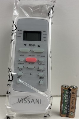 Vissani RG51G(1)/CEFU1 Air Conditioner Remote Control Replacement with Batteries