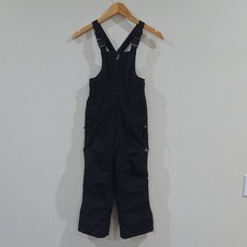 Unisex Lands' End Squall Kids Snow Bib Pants Grow-A-Longs Insulated Black Size 5