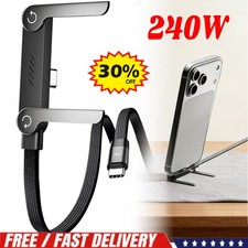 2in1 Invisible Holder Charger Cable, 240W Fast Charging Cordwith PhoneStand H OT