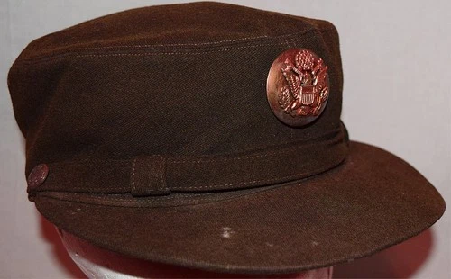 WWII -WAAC/WAC- Vintage US Army Women's ID'd KNOX Wool Military Uniform Hat/Cap