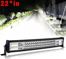 22" LED Light Bar Spot Flood Tri-Row Work Light For Truck Off-road Pickup New US