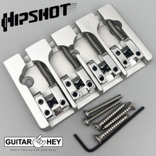 NEW Hipshot 5A4FM1AS 4 string A Style Fender Mount Aluminum Bass Bridge - SATIN