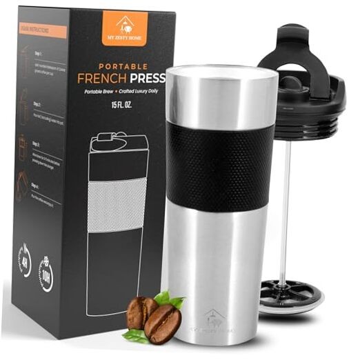 Coffee Maker 15oz Stainless Steel Double Stainless Steel