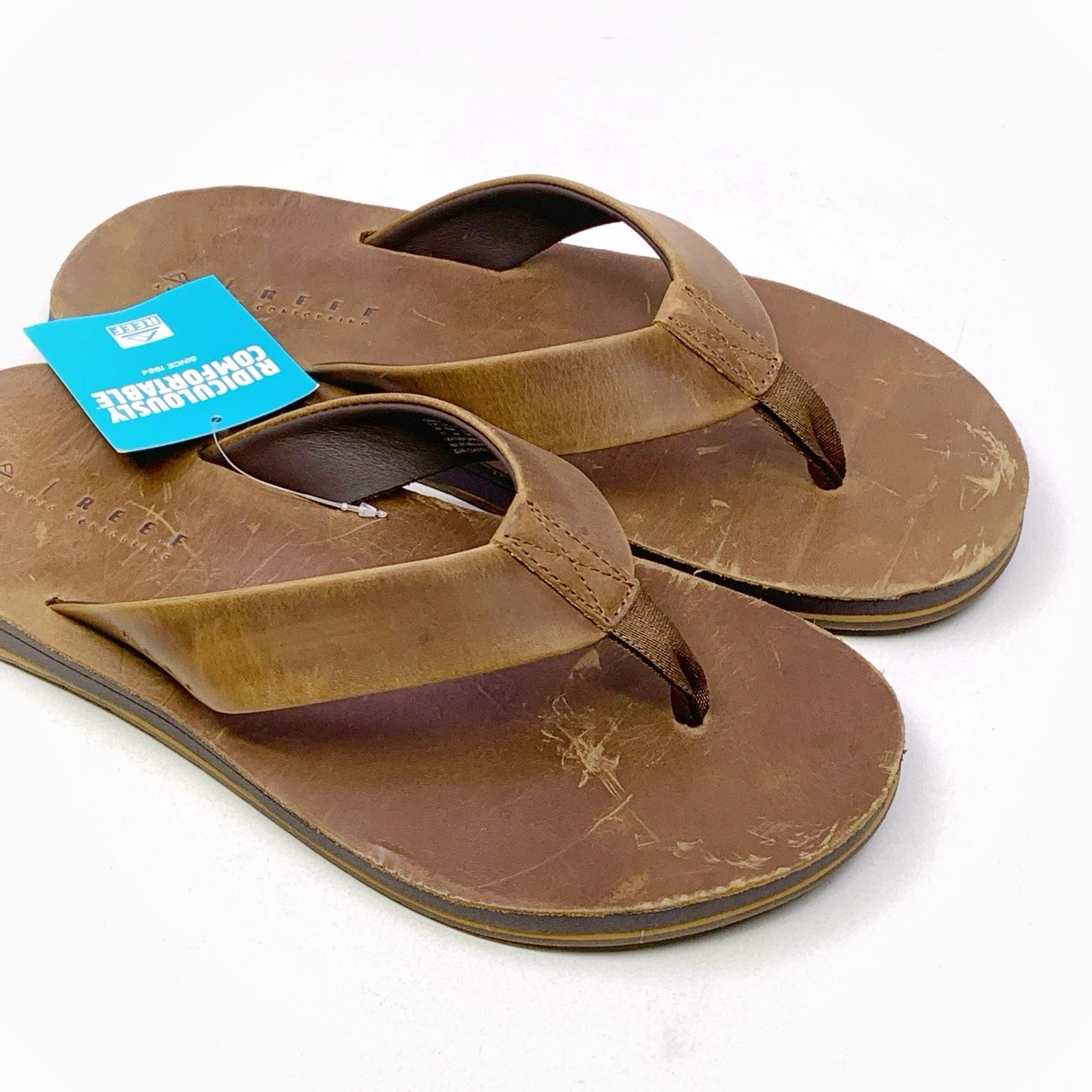 Reef Mens Ojai Classic Dark Brown Flip Flop Cushion Sandals Men’s Sizes **READ**
Opens in a new wind