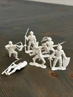 6 Medieval Knights Lot vtg plastic toy figure 1960's britain marx White Lot 1