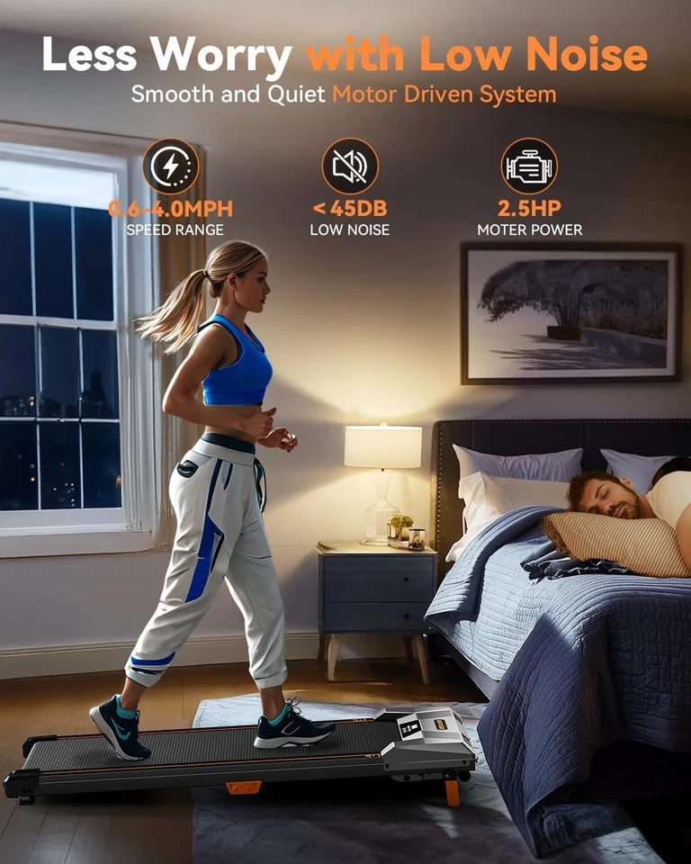 Walking Pad Treadmill, BestGod Incline Under Desk Treadmill 330lbs Capacity, ... - Image 2 of 3