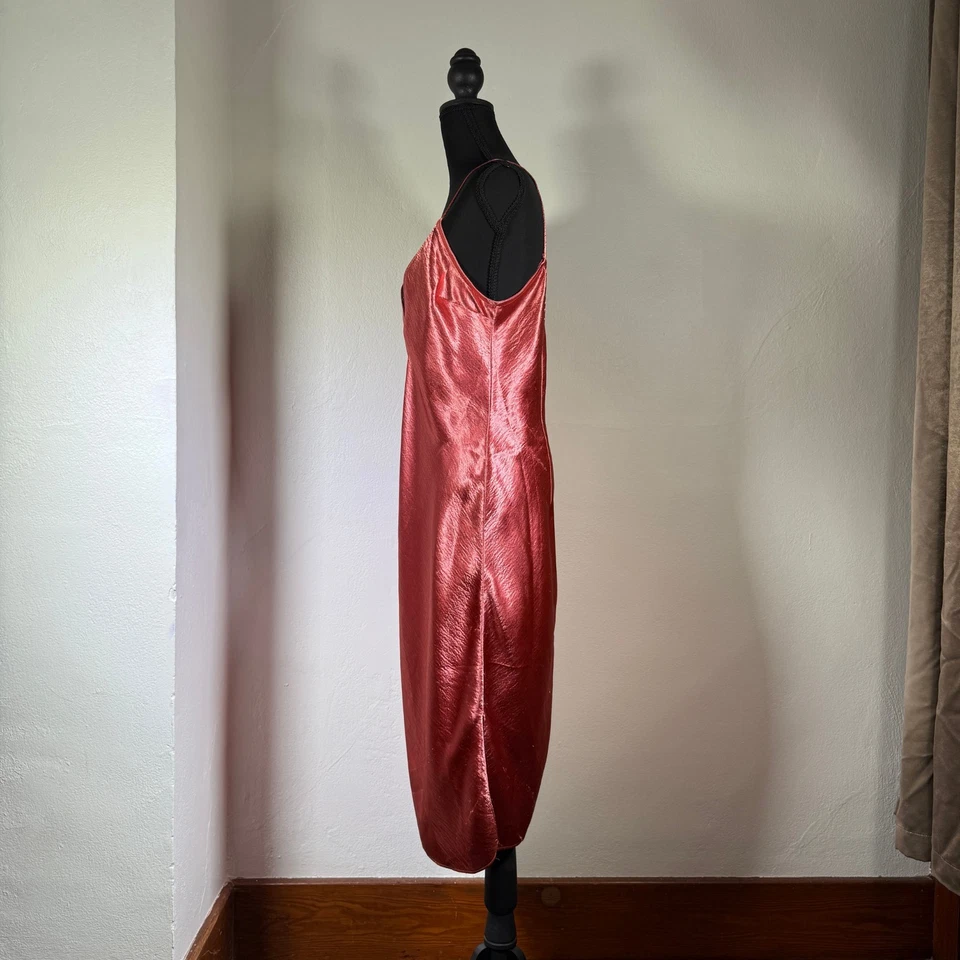 Vestido Express Para Mujer 14 Rosa Sin Mangas Abertura Y2K Hada Playa Noche Profundo V Foto 2 de 4