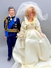 BK~ LOT OF 2 #1 DRESSED BARBIE DOLL SIZE PRINCESS DIANA & PRINCE CHARLES VINTAGE
