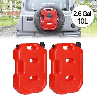 #ad 2x 10L 2.6Gallon Can Gas Fuel Tank Petrol Container Car Motorcycle ATV Truck UTV $62.69