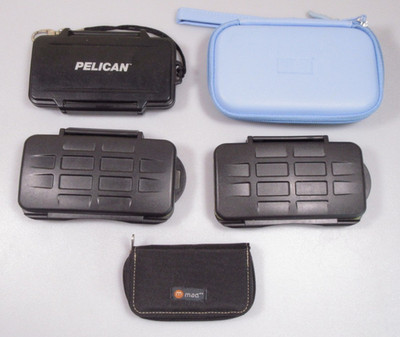 Lot of 5 SD Memory Card Cases Pelican 0915, Bubm, Mad