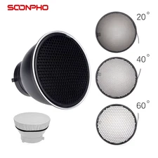 Soonpho Standard Reflector Diffuser 7inch 18cm With 20° 40° 60 °Honeycomb Grid F