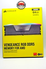 CORSAIR VENGANCE RGB DDR5 AMD EXPO 64GB CUE 32GBX2 GRAY (CMH64GX5M2B6000Z30)