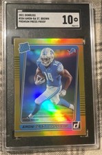 2021  Donruss Rated Rookie Amon-Ra St. Brown #284 Press Proof Premium RC  SCC 10