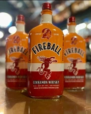 Limited Edition Tampa Bay Buccaneers 50th Anniversary Fireball Bottle (empty).