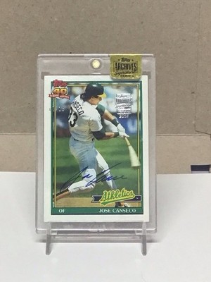 2015 Topps Archives Jose Canseco Signature Edition Buybacks # d 17/18 #91T-700 