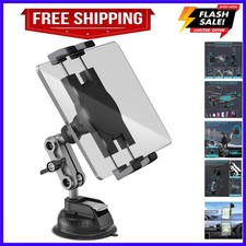 Aluminum Heavy Duty Dashboard  Windshield Tablet Holder Car Mount, 360 2-Sta...