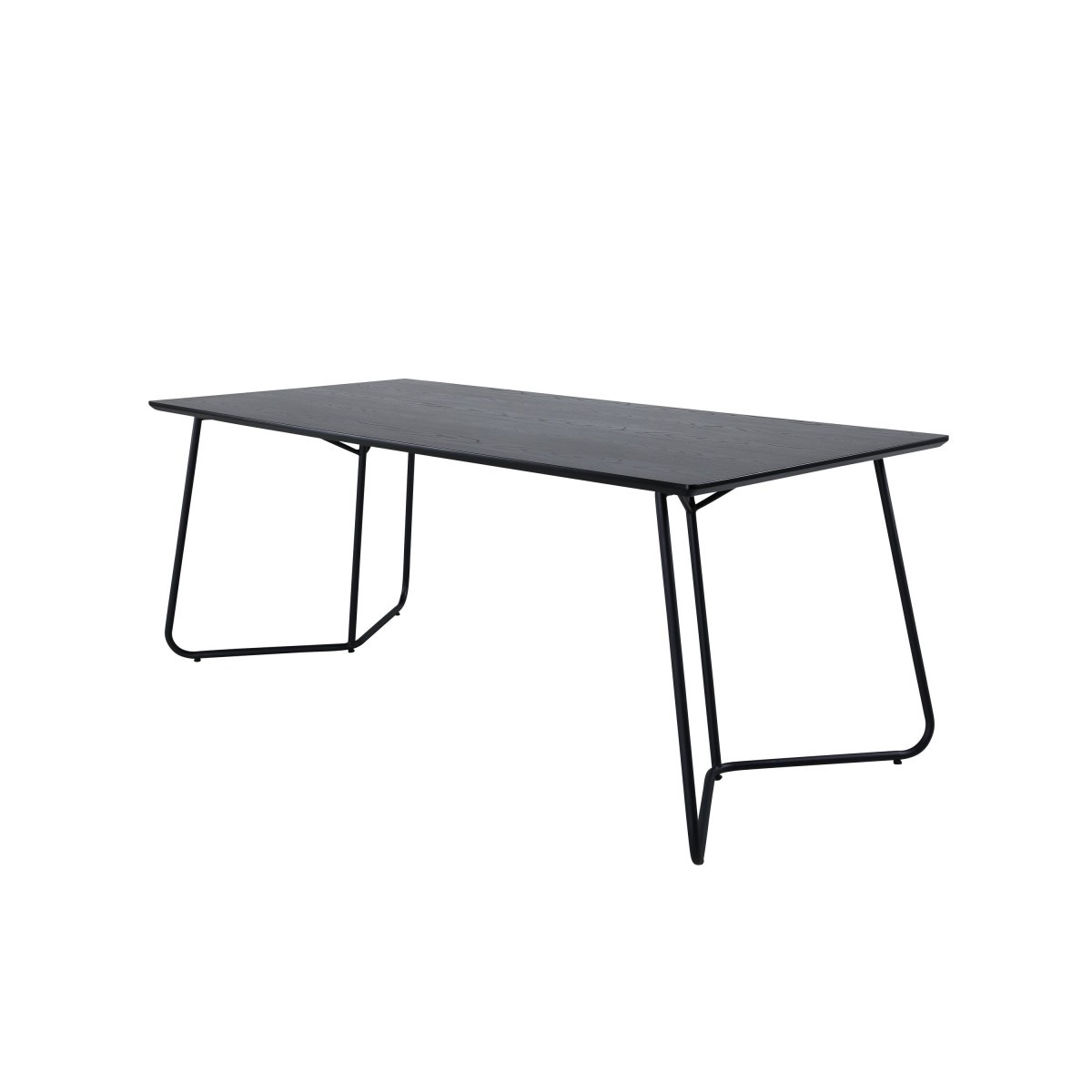 Table de repas design Petra 190cm noire table rectangulaire 8 places