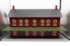 MTH 30-90094 Rail King Dark Red Stone Passenger Station & Dual Platforms TESTED — photo 5