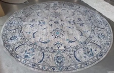 LIGHT GREY / BLUE 9'-0" x 9'-0" Flaw in Rug, Reduced Price 1172784923 BNT854G-9R