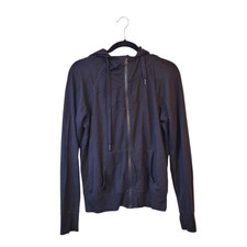 Zella Women's Basic Black Full Zip Modal Hoodie Size M