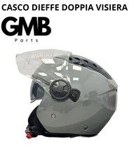 CASCO DIEFFE DF62 CON DOPPIA VISIERA JET GRIGIO NARDO VISIERINO ( TAGLIA M )  