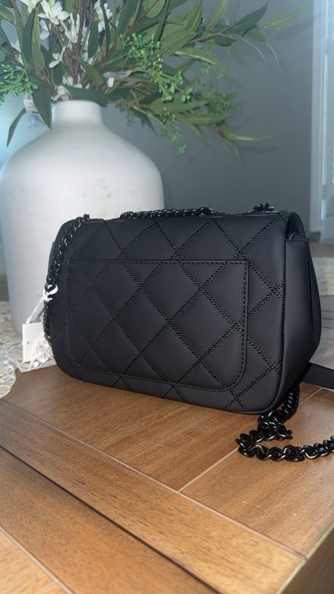 NWT TORY BURCH 149682 WILLA MATTE BLACK SMALL ADJUSTABLE SHOULDER