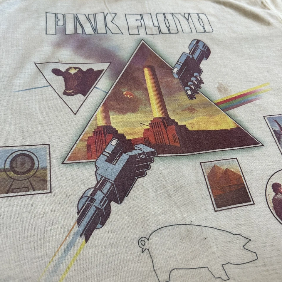 Винтажная футболка 70-х 1977 Pink Floyd «Животные» полиэстер размер M - Изображение 4 из 4