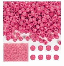 Large Pink Hair Beads 1000pcs Braiding Beads Big Hole Braid Pony Beads
