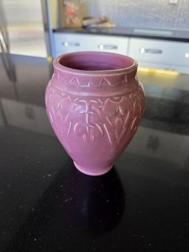 Rookwood Pottery Vase circa 1927, Art Deco Style Matte Rose Glaze No. 2207