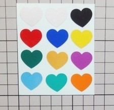 Reflective sticker heart 20mm reflective all 11 colors 12 sheets high weather re