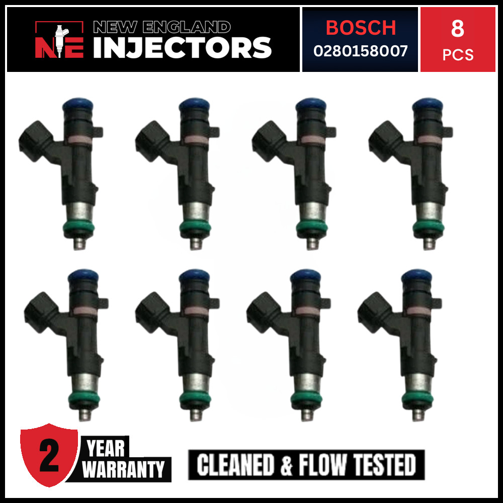 OEM Bosch 0280158007 Fuel Injectors Set of 8 for 2004-2017 Nissan Armada TITAN