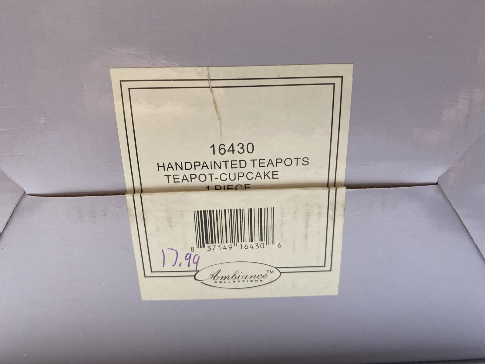 AMBIANCE COLLECTIONS "Cupcake" Hand Painted Teapot Original Box