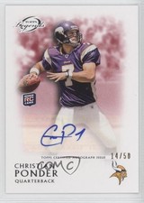 2011 Topps Gridiron Legends Rookie Red 14/50 Christian Ponder #RA-CP Auto 0j6