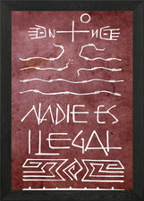 Quadro illustrazione o disegno disegnato a mano con cornice wall art poster stampa su tela