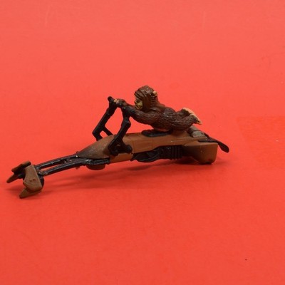 Star Wars Titanium Die Cast Stolen Imperial Speeder Bike & Paploo As Shown E16