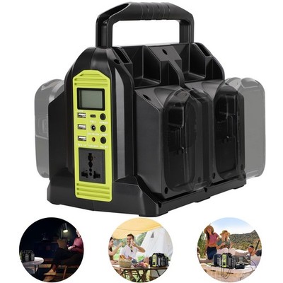 4-Ports 220V-230V Mobile Power Inverter Portable Converter for Ryobi 18v Battery