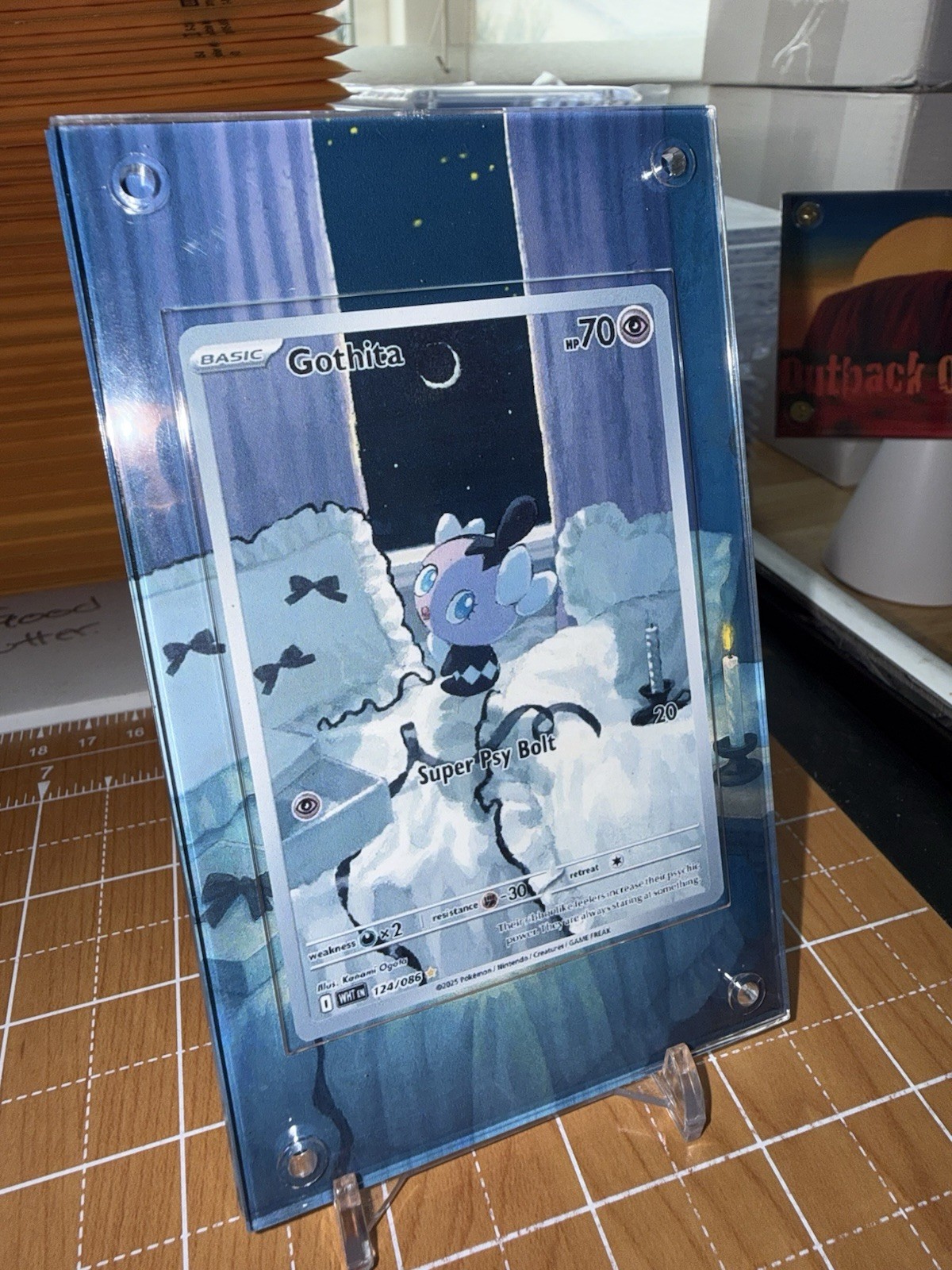 Gothita 124/086 White Flare Illustration Rare Pokémon TCG Extended Artwork Case