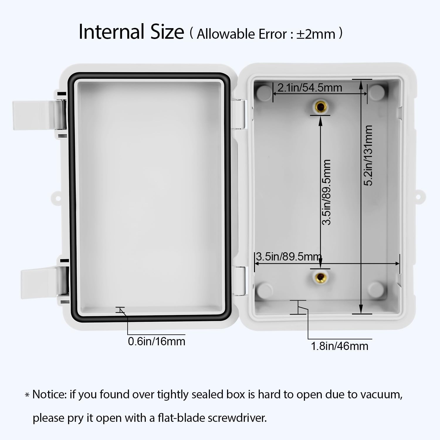 Outdoor Waterproof Electrical Box Junction Box Weatherproof IP67 ABS Plastic Enc