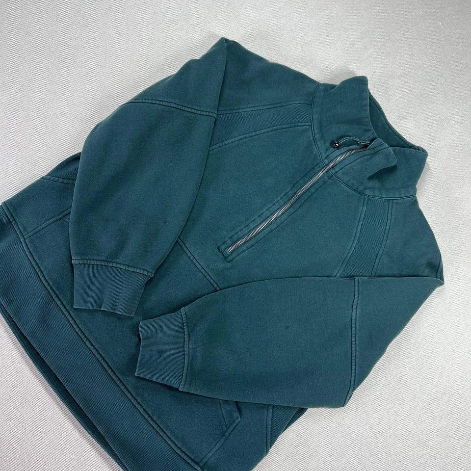 Sudadera para mujer Lululemon Scuba de gran tamaño cuello embudo media cremallera M/L verde Foto 3 de 4