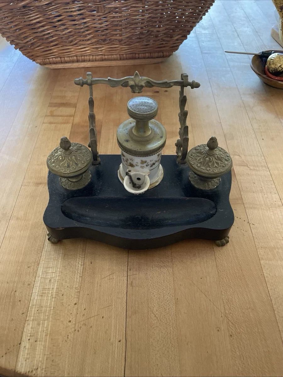 インクウェル ペントレイ ブロンズ製 女神 フランスアンティーク Paris Inkwell for sale | eBay