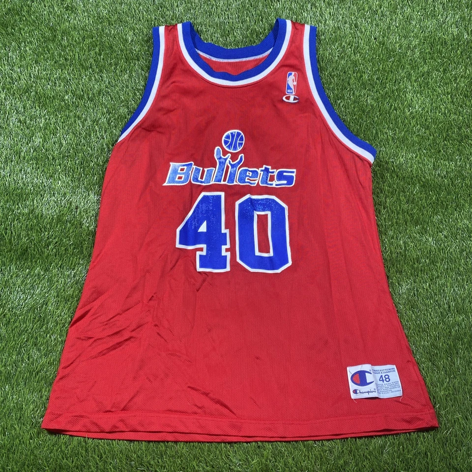 Vtg Calbert Cheaney Washington Bullets Jersey Champion Mens 48 NBA Basketball - Image 3 of 4