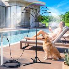 5.25FT Standing Misters for Outside Patio, Ad...